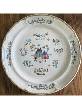 International Heartland Farmhouse 12” Chop Serving Plate Stonewear